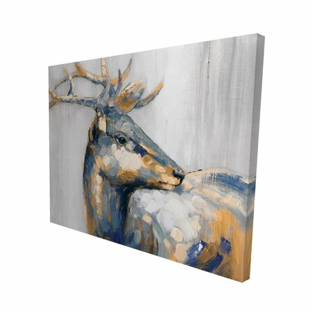FONDO 16 x 20 in. Golden Deer-Print on Canvas FO2778096